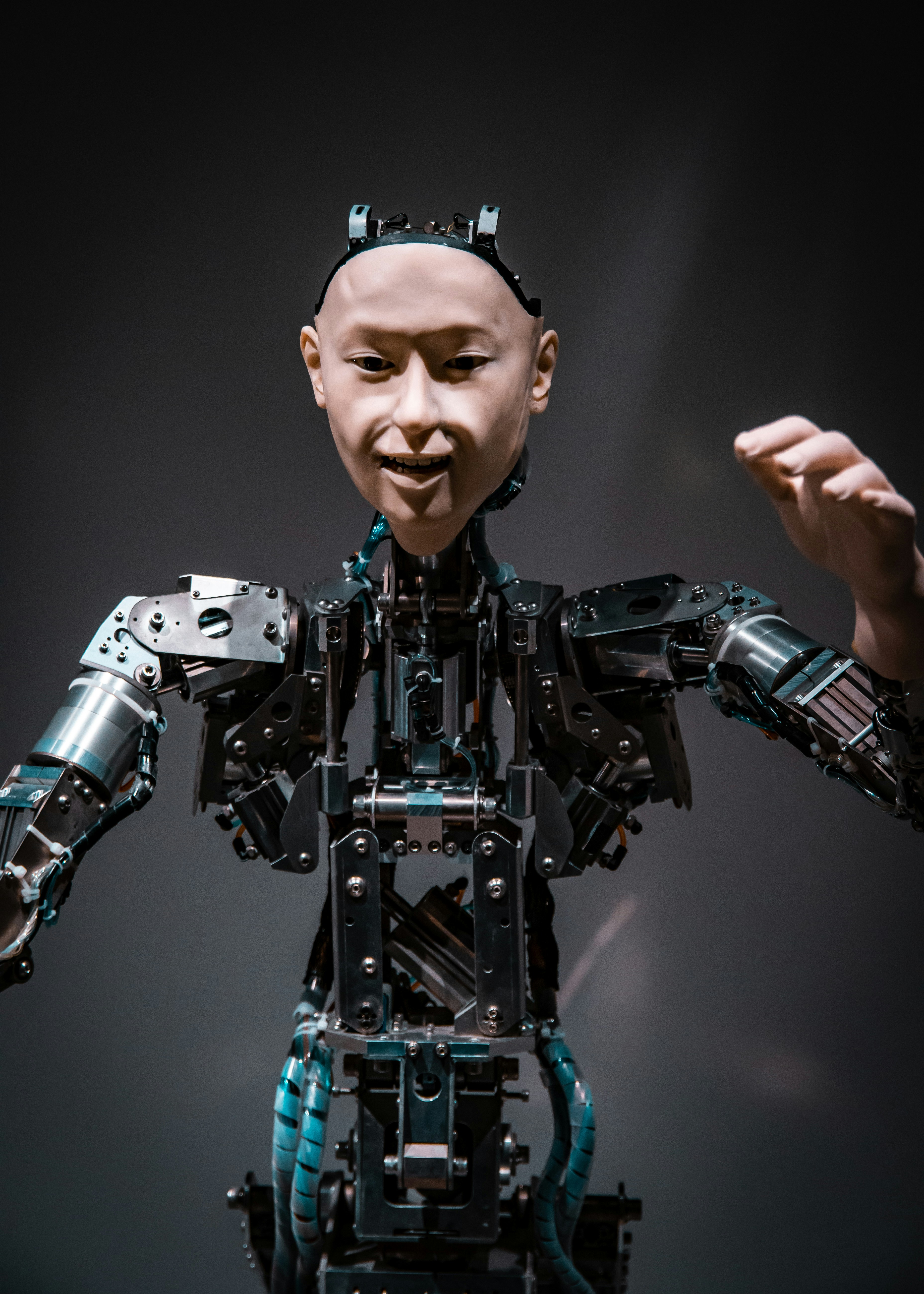 Robot with human-like face